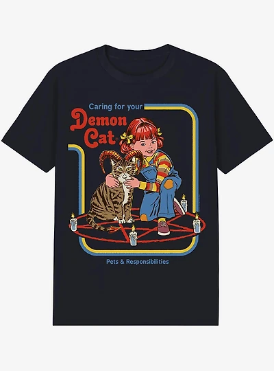 Steven Rhodes Caring For Your Demon Cat T-Shirt