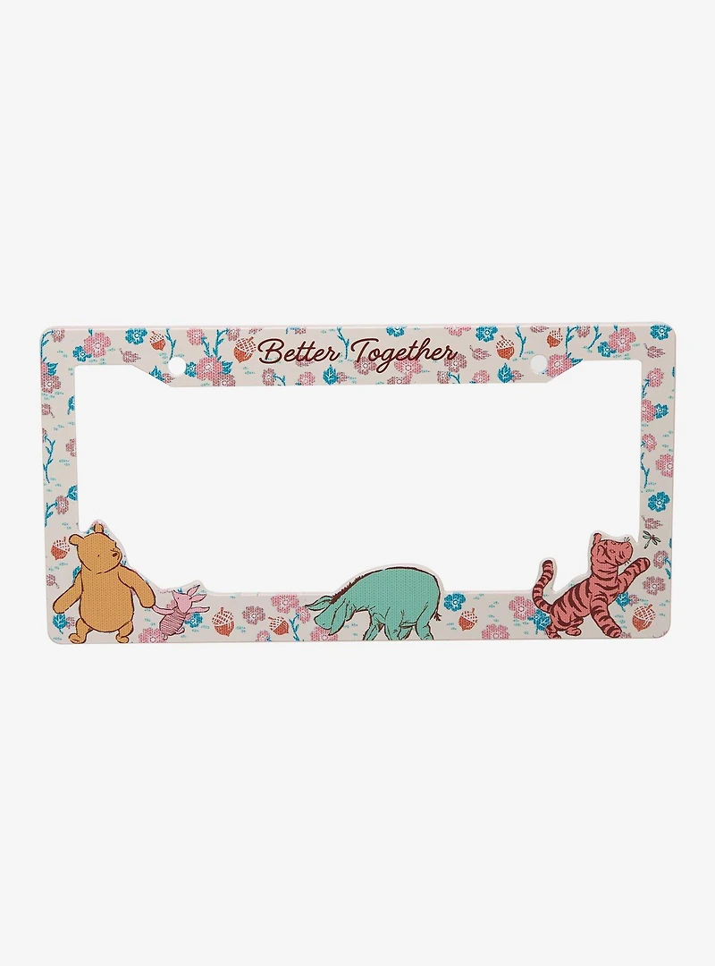 Disney Winnie the Pooh Better Together Floral License Plate Frame - BoxLunch Exclusive
