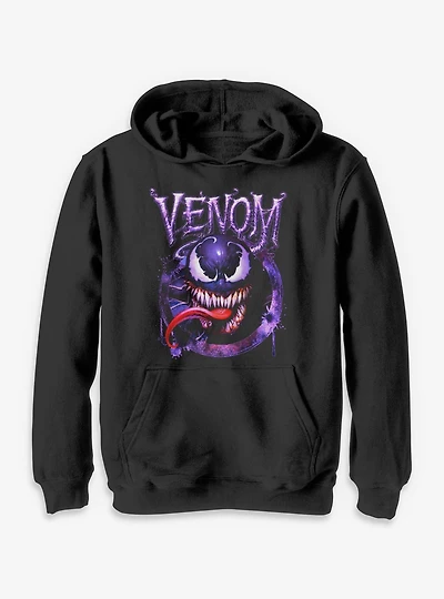 Marvel Spider-Man Venom Face Icon Youth Hoodie