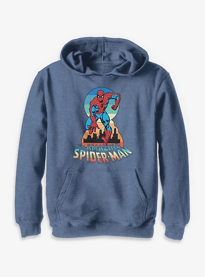 Marvel Spider-Man Running Sunset  Youth Hoodie