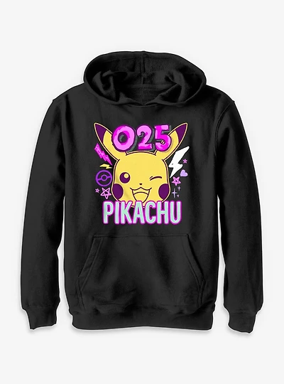 Pokemon 025 Pikachu Neon  Youth Hoodie