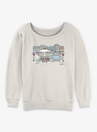 Gilmore Girls Stars Hollow Winter Womens Slouchy Sweatshirt