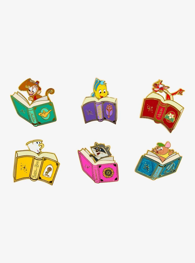 Loungefly Disney Princess Sidekick & Books Blind Box Enamel Pin