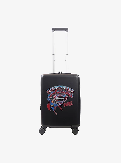 FUL DC Comics Superman "Man of Steel" 22.5" Hardside Carry-On Spinner Luggage
