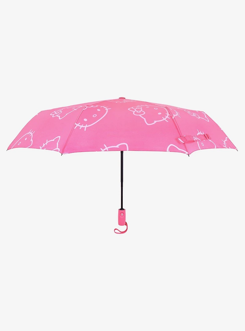 Hello Kitty Pink Allover Head Print Umbrella