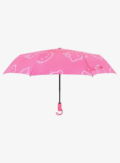 Hello Kitty Pink Allover Head Print Umbrella