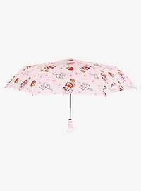 Strawberry Shortcake Heart Print Compact Umbrella