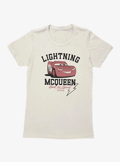 Disney Cars Lightning McQueen Built For Speed Womens T-Shirt