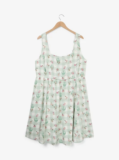 Star Wars Rebel Floral Gingham Plus Tank Dress - BoxLunch Exclusive
