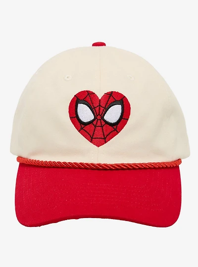 Marvel Spider-Man Heart Mask Embroidered Ball Cap - BoxLunch Exclusive