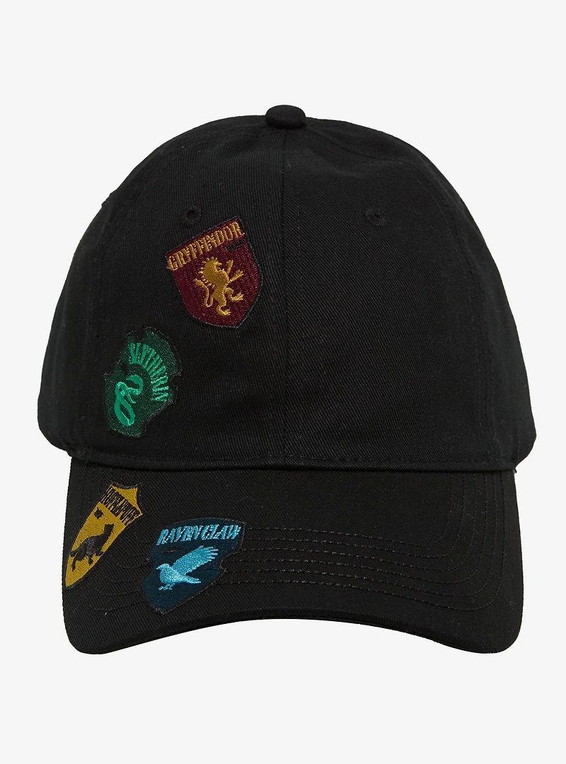 Harry Potter Hogwarts Houses Badges Ball Cap - BoxLunch Exclusive