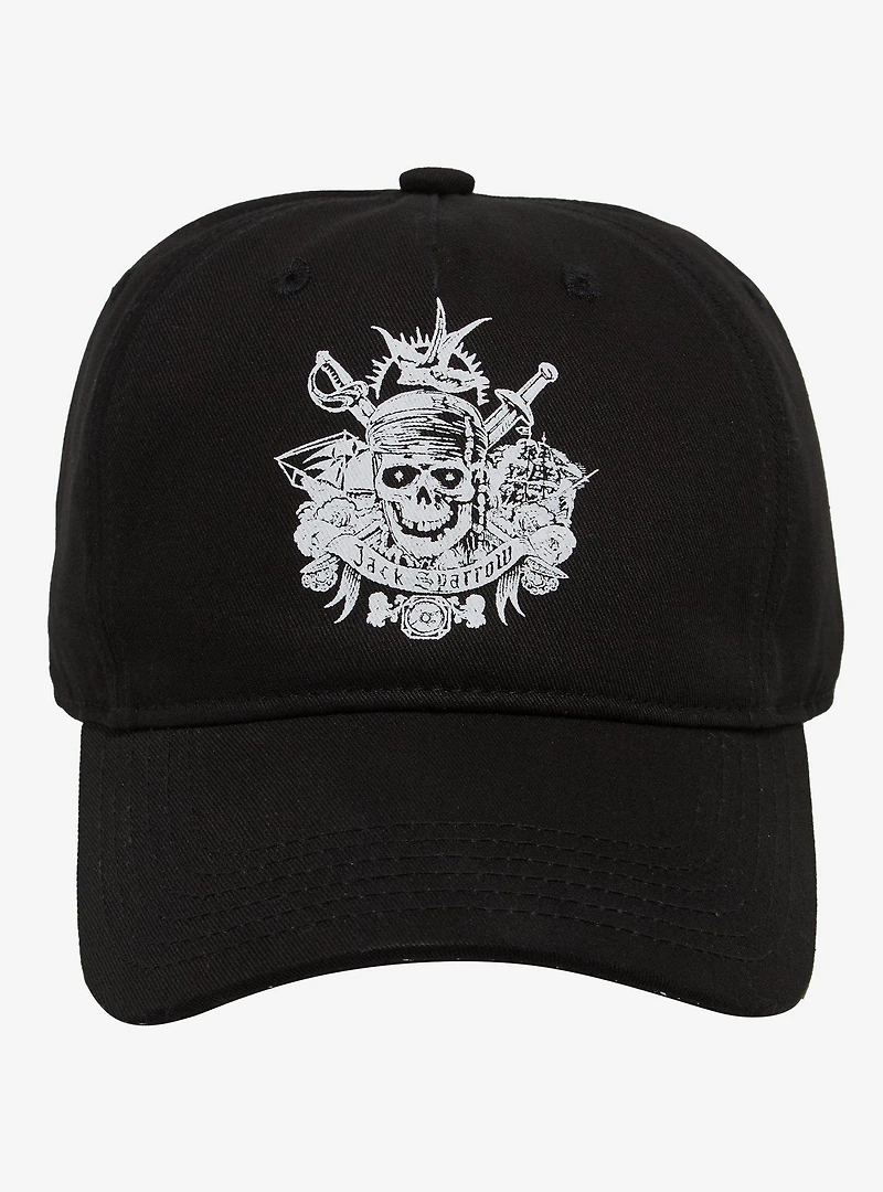 Disney Pirates of the Caribbean Jack Sparrow Jolly Roger Ball Cap — BoxLunch Exclusive