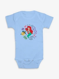 Disney The Little Mermaid Ariel And Flounder Doodle  Infant Bodysuit