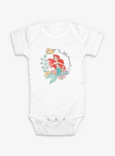 Disney The Little Mermaid Ariel Floral Infant Bodysuit