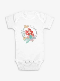 Disney The Little Mermaid Ariel Floral Infant Bodysuit