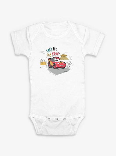 Disney Pixar Cars McQueen Let's Hit The Road  Infant Bodysuit