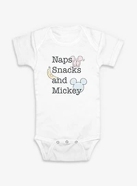 Disney Mickey Mouse Nap Snack and  Infant Bodysuit