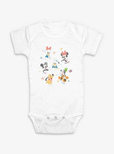 Disney Mickey Mouse Characters Cute  Infant Bodysuit