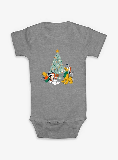 Disney Mickey Mouse & Pluto Letter For Santa Infant Bodysuit