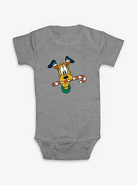 Disney Pluto Candy Cane  Infant Bodysuit