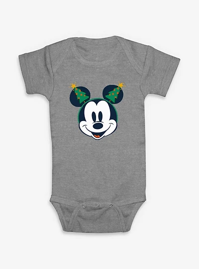 Disney Mickey Mouse Classic Christmas Tree Ears Infant Bodysuit