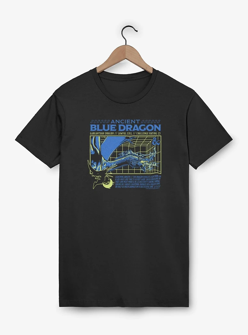 Dungeons & Dragons Ancient Blue Dragon Stats T-Shirt