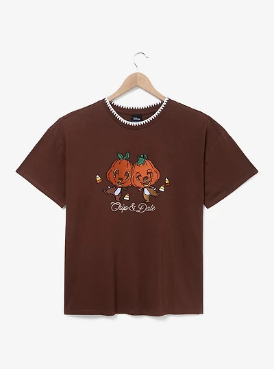 Disney Chip & Dale Pumpkin Halloween Women's Plus T-Shirt — BoxLunch Exclusive