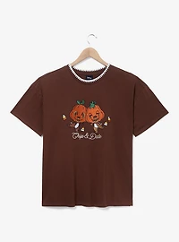 Disney Chip & Dale Pumpkin Halloween Women's Plus T-Shirt — BoxLunch Exclusive