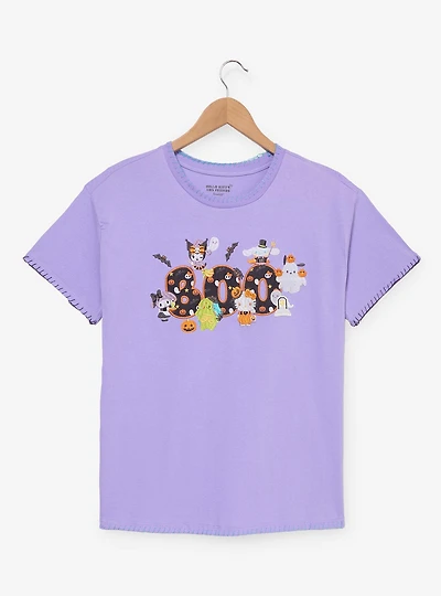Sanrio Hello Kitty and Friends Halloween Embroidered Glow-in-the-Dark Women's T-Shirt - BoxLunch Exclusive