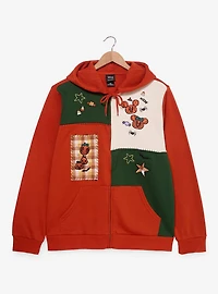 Disney Mickey and Friends Halloween Patchwork Zip Hoodie — BoxLunch Exclusive