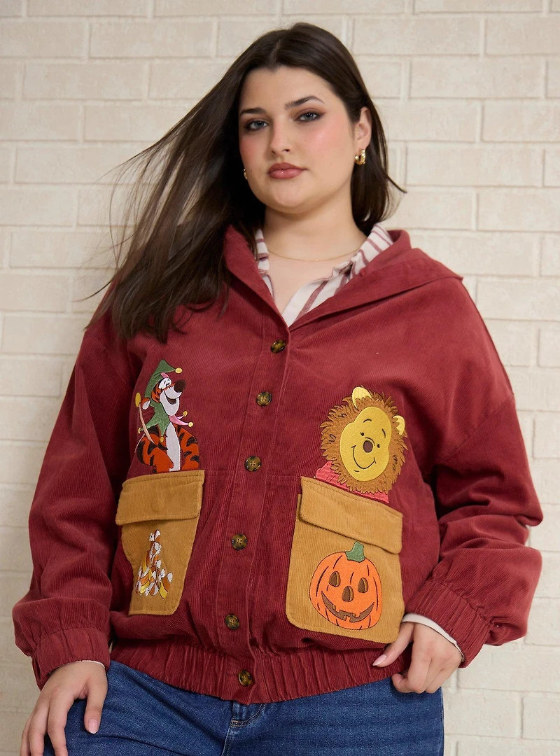 Disney Winnie the Pooh Halloween Women's Plus Corduroy Jacket - BoxLunch Exclusive