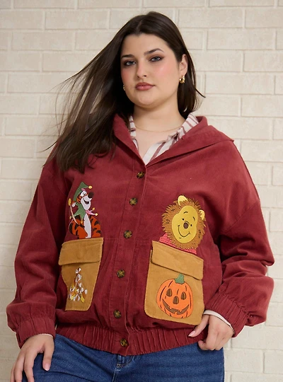 Disney Winnie the Pooh Halloween Women's Plus Corduroy Jacket - BoxLunch Exclusive