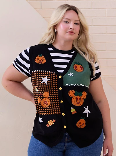 Disney Mickey & Friends Halloween Glow-in-the-Dark Women's Plus Vest - BoxLunch Exclusive