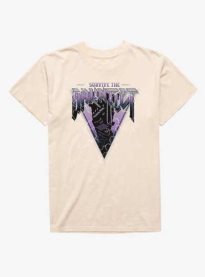 Fourth Wing The Empyrean Survive Gauntlet Mineral Wash T-Shirt