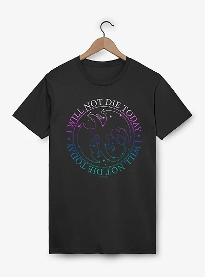 Fourth Wing The Empyrean I Will Not Die Today Mineral Wash T-Shirt