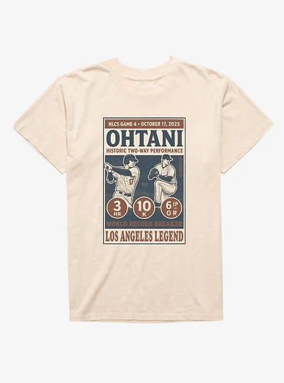 MLB Shohei Ohtani LA Legends Poster Mineral Wash T-Shirt