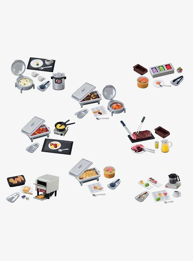 Re-Ment Deluxe Hotel Buffet Blind Box Figure Set