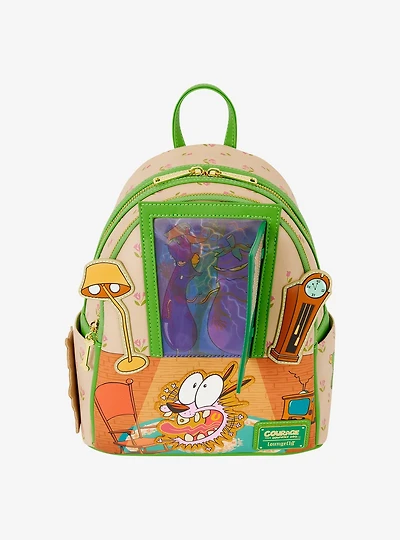 Loungefly Courage the Cowardly Dog Lenticular Door Mini Backpack