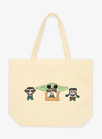 Star Wars The Mandalorian Grogu & Anzellans Tote Bag - BoxLunch Exclusive