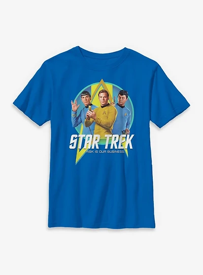 Star Trek Risk Is Our Business Trio Youth T-Shirt