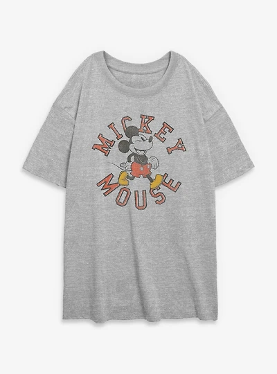 Disney Mickey Mouse Collegiate Womens Oversized T-Shirt