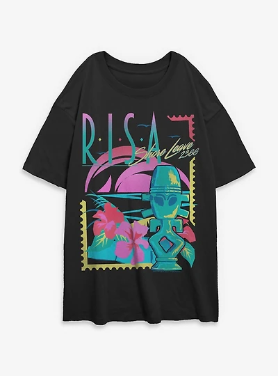 Star Trek Risa Sunbleached Womens Oversized T-Shirt