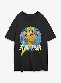 Star Trek Risk Is Our Business Trio Womens Oversized T-Shirt