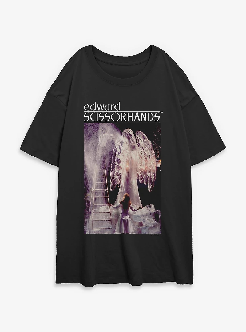 Edward Scissorhands Photoreal Womens Oversized T-Shirt