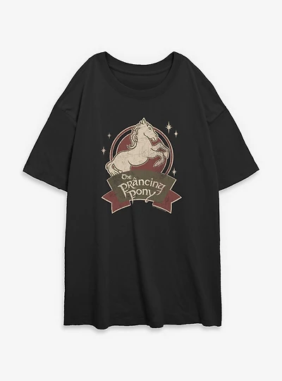 the Lord of Rings Prancing Pony Womens Oversized T-Shirt