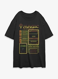 Magic: The Gathering Card Schematic Womens Oversized T-Shirt