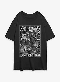 Disney The Nightmare Before Christmas Metal Box Womens Oversized T-Shirt