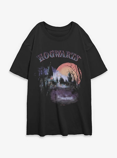 Harry Potter Horrorgwarts Womens Oversized T-Shirt