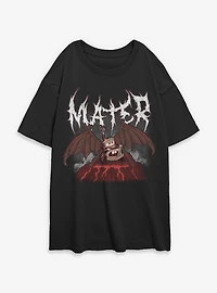 Disney Pixar Cars Metal Mater Womens Oversized T-Shirt