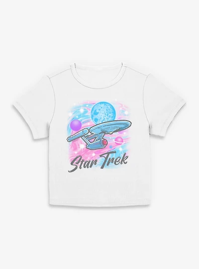 Star Trek Airbrushed Ship Womens Baby T-Shirt